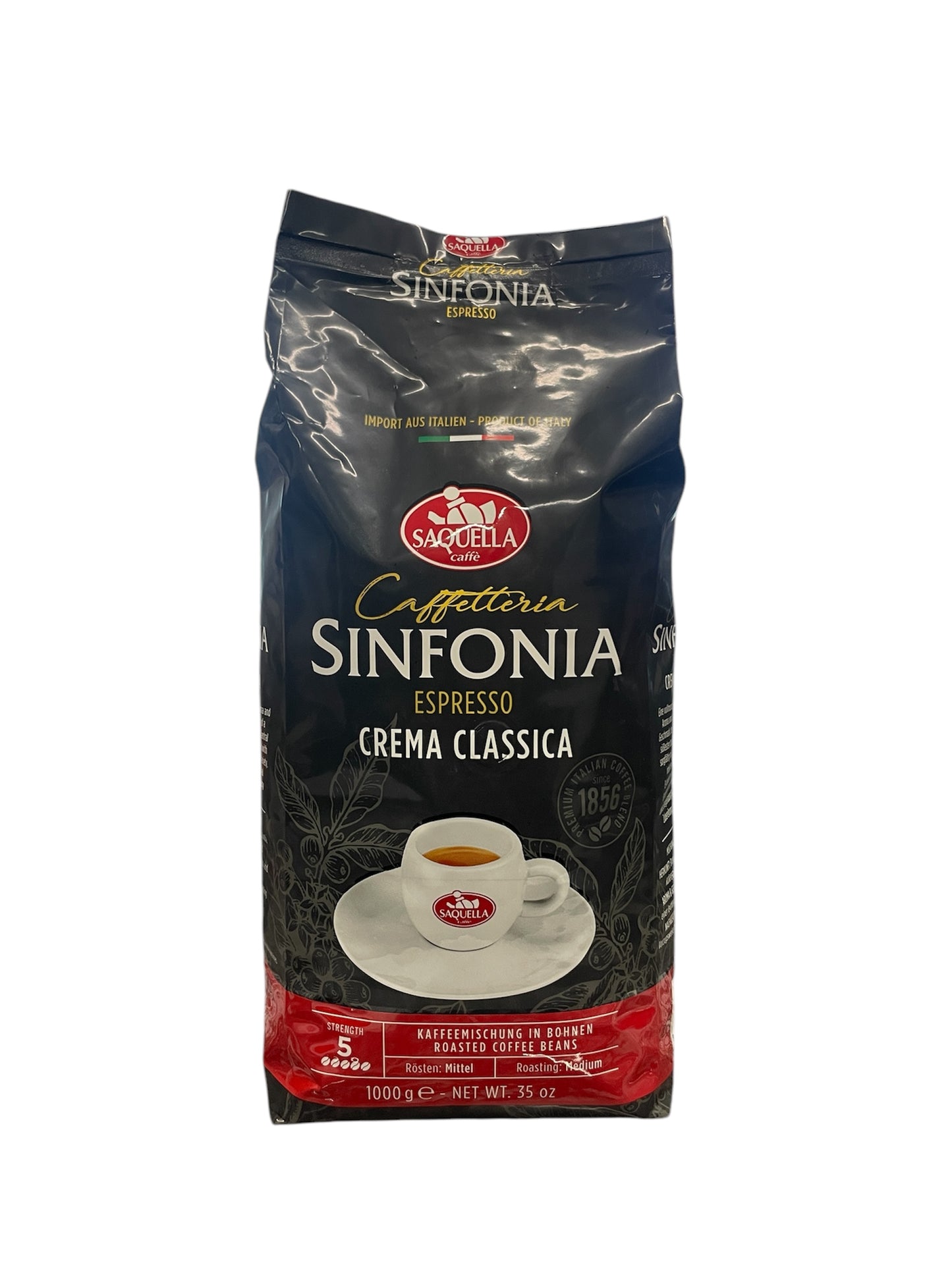 Saquella Espresso Sinfonia crema Classica Bohne 10x1Kg *POS127*