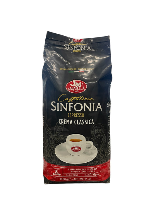 Saquella Espresso Sinfonia crema Classica Bohne 10x1Kg *POS127*